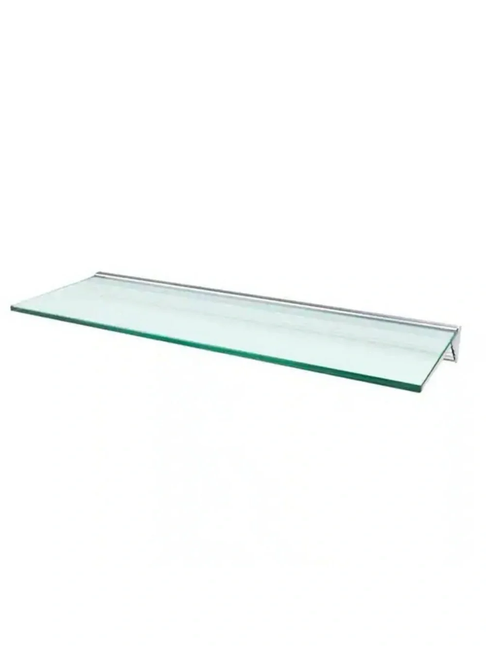 Glacier Opaque Glass Shelf with Silver Bracket Shelf Kit
